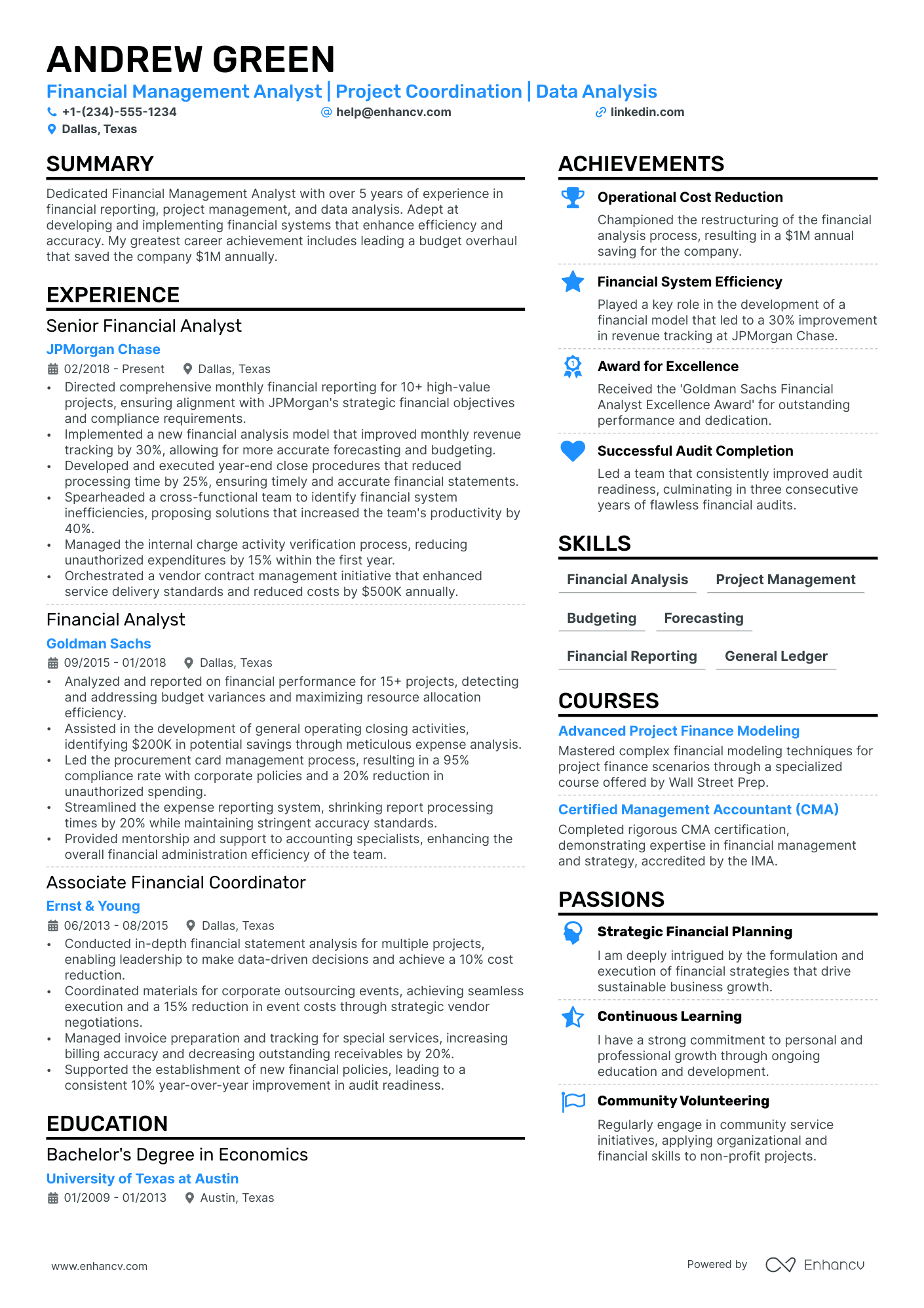 12 Financial Analyst Resume Examples & Guide for 2024