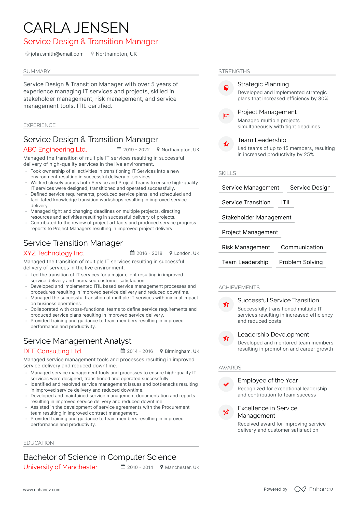 5 Change Management Resume Examples & Guide For 2024