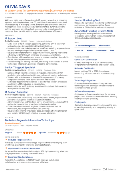 25 IT Support Resume Examples & Guide for 2026