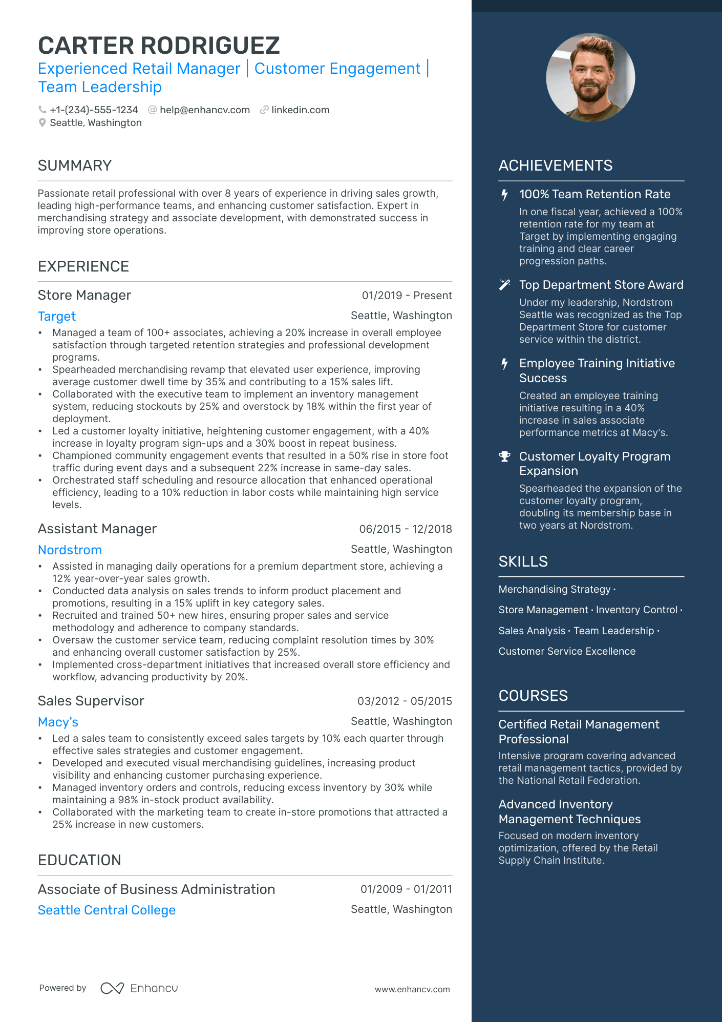 5 Assistant Store Manager Resume Examples & Guide for 2024