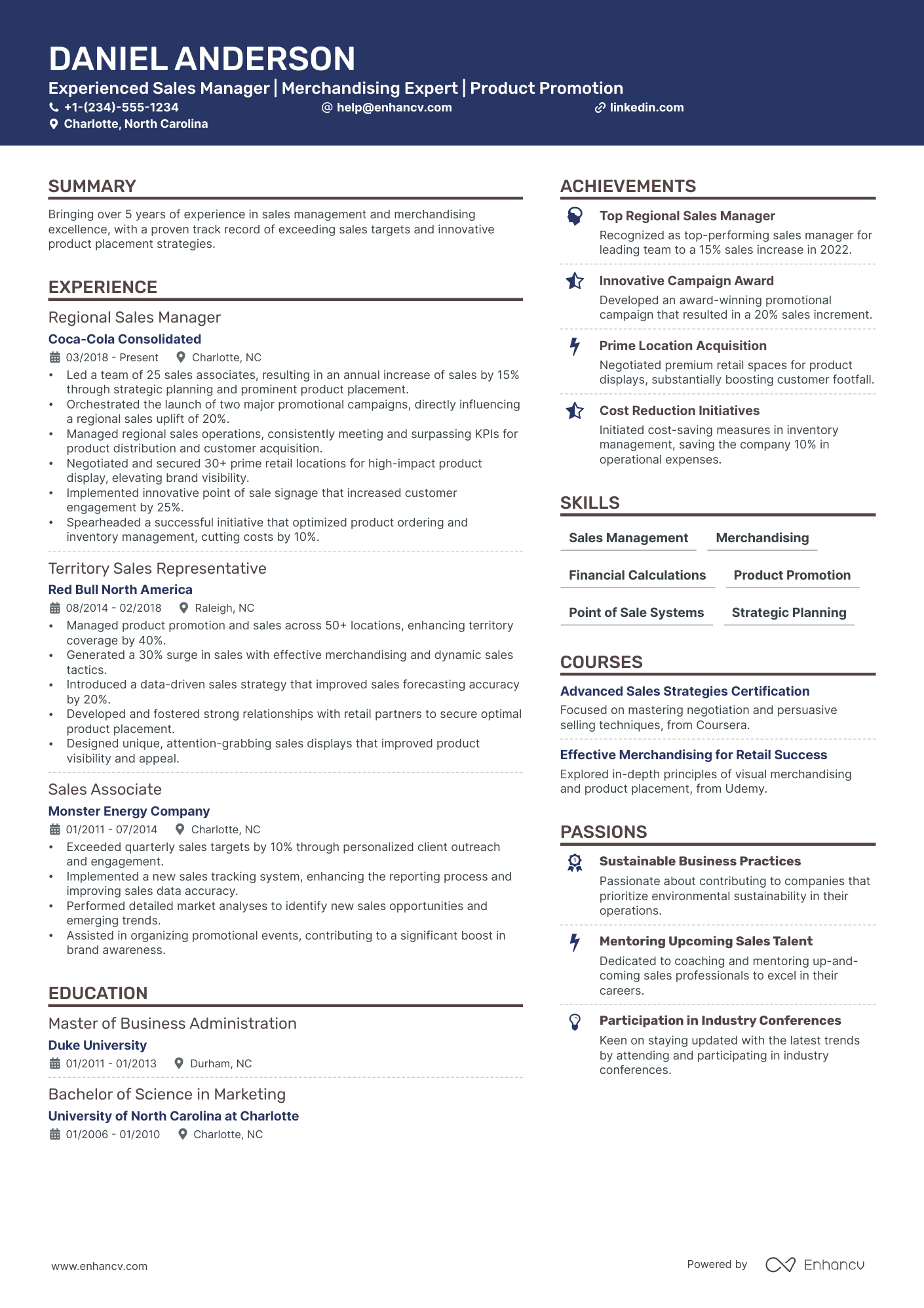 5 Sales Merchandiser Resume Examples & Guide for 2024