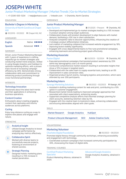 9 Product Marketing Manager Resume Examples & Guide for 2026