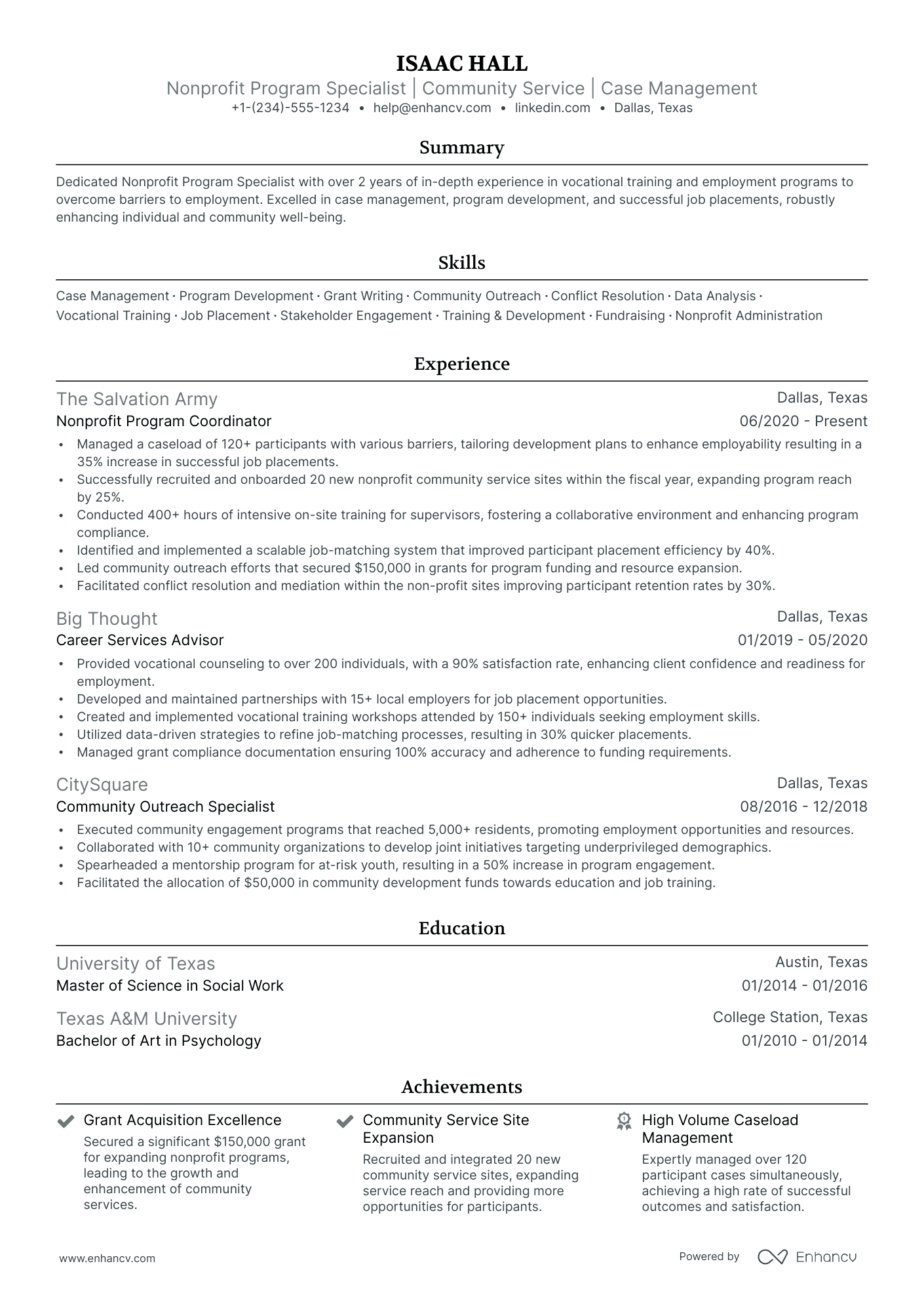 5 Nonprofit Program Manager Resume Examples & Guide for 2024