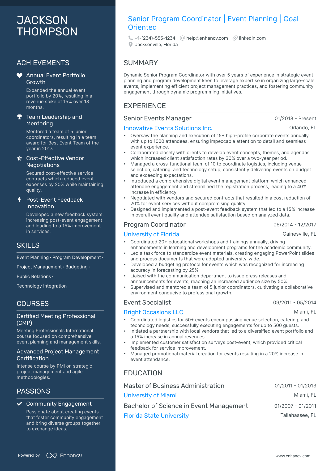 5 Program Director Resume Examples & Guide for 2024