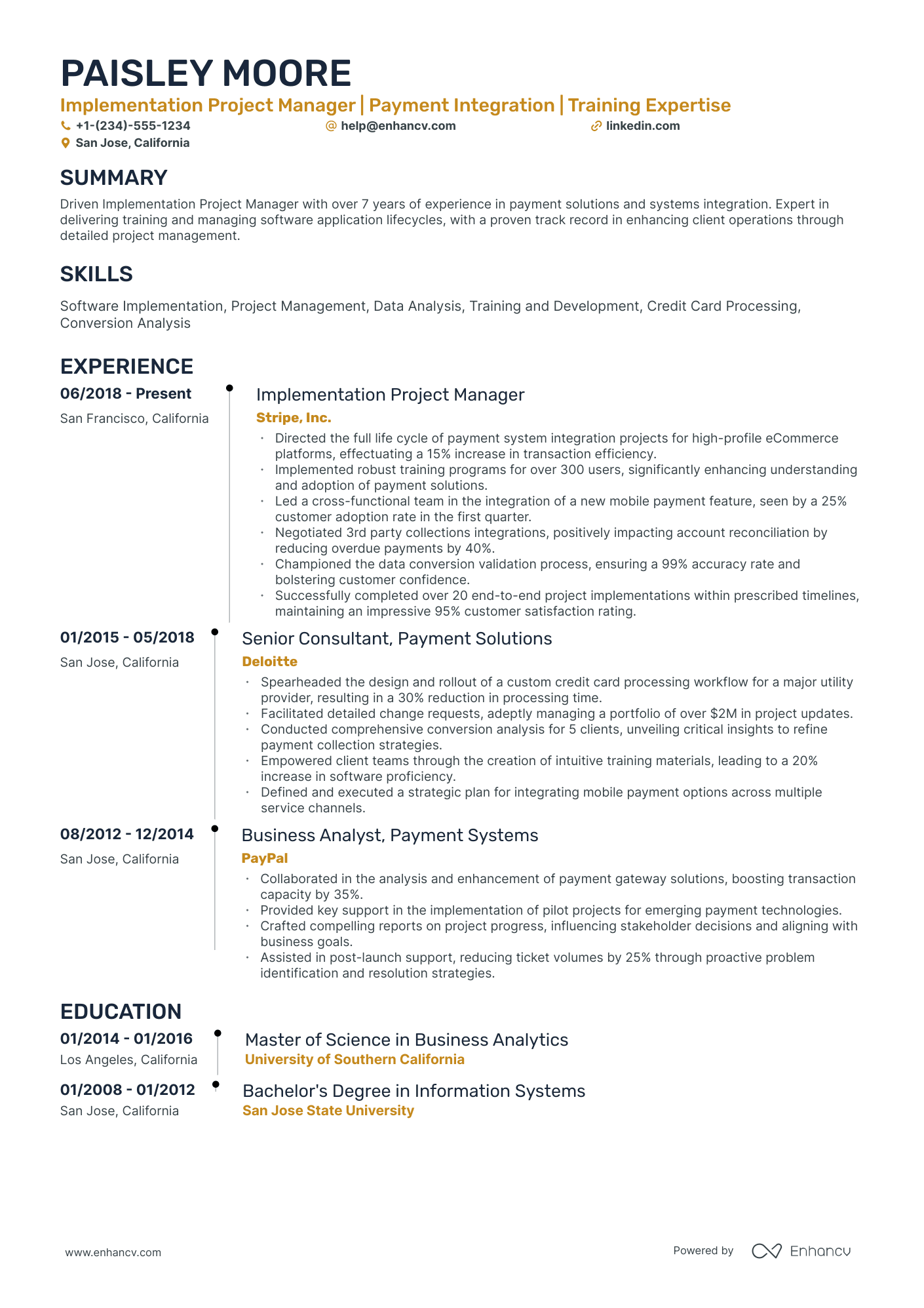 10 Implementation Project Manager Resume Examples & Guide for 2026