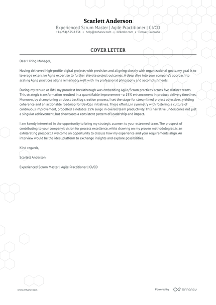 9 Professional Scrum Master Cover Letter Examples and Template for 2026 ...