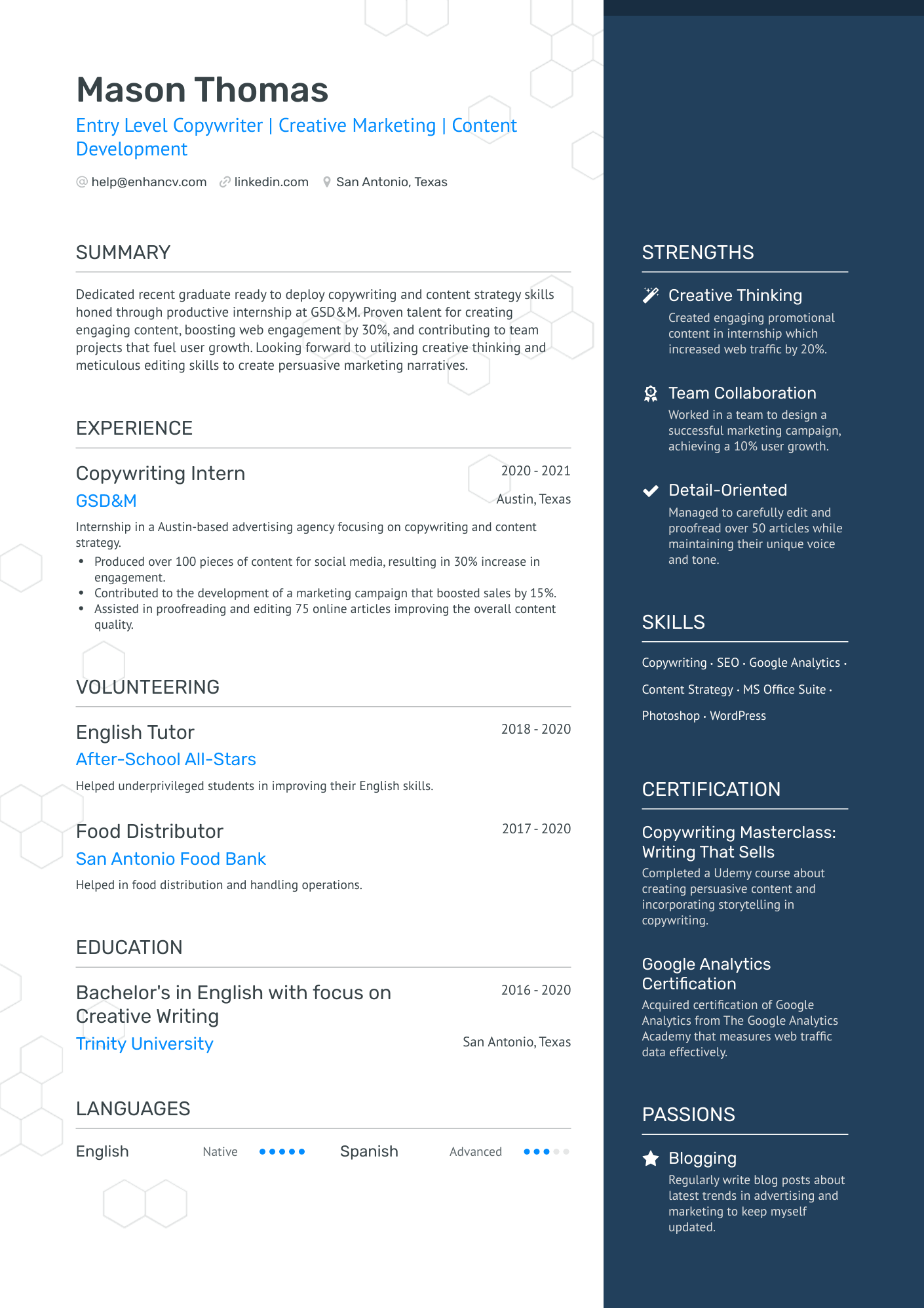 8 Copywriter Resume Examples & Guide for 2024