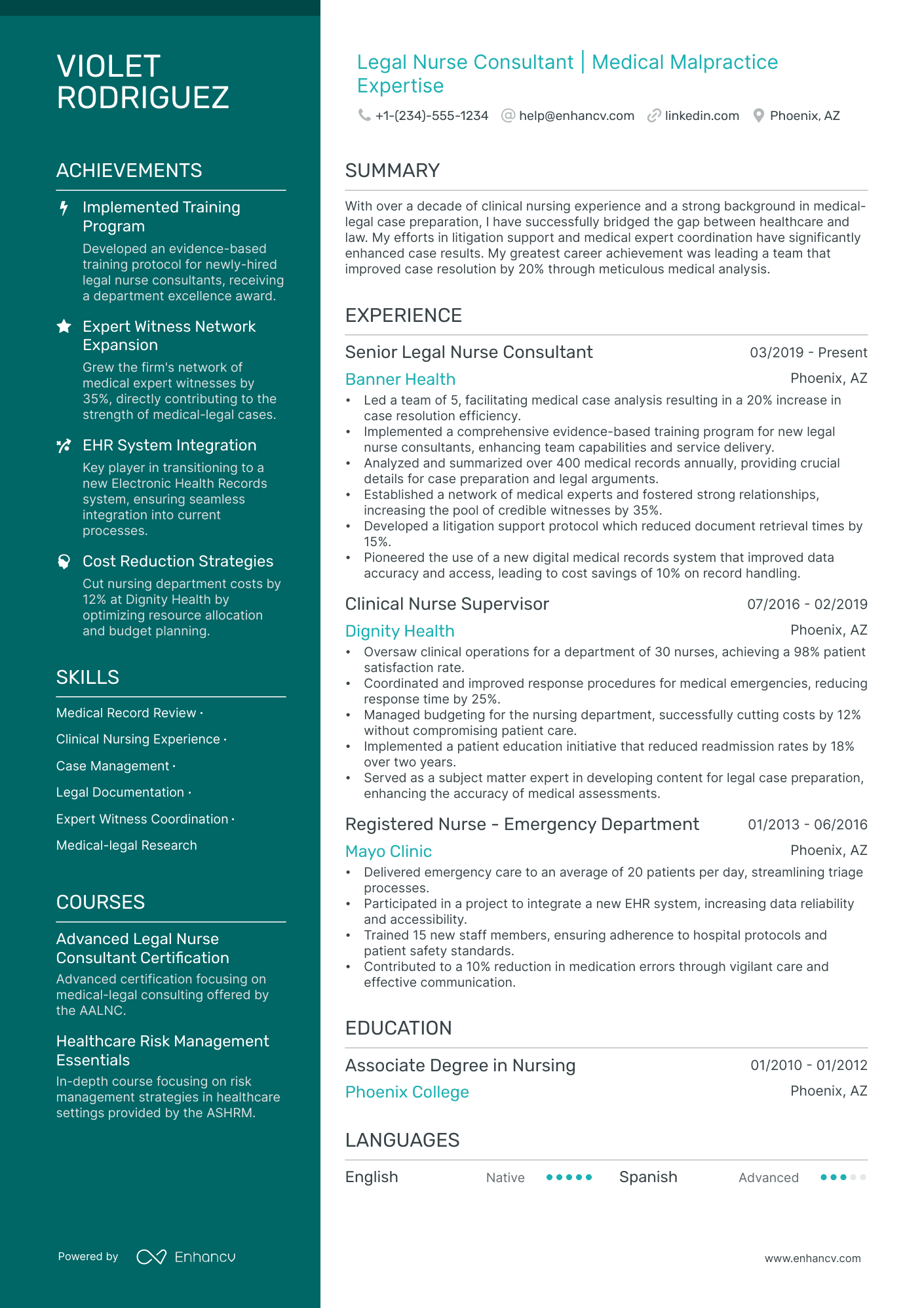 5 Legal Nurse Consultant Resume Examples & Guide for 2024