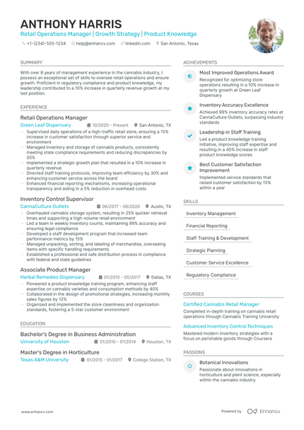 5 Retail General Manager Resume Examples & Guide for 2024