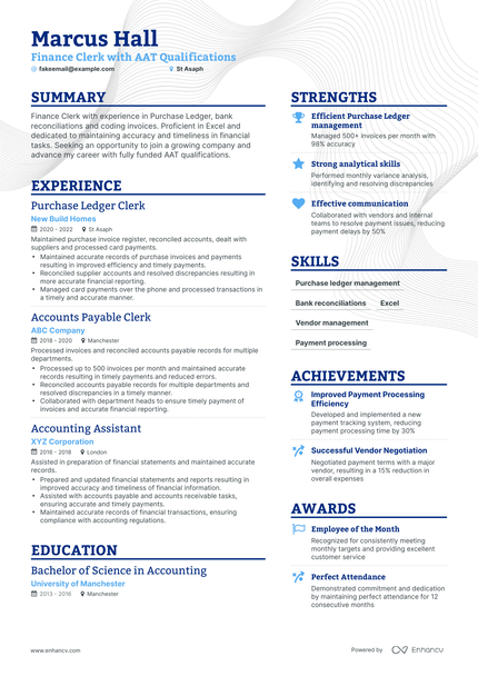 5 Finance Clerk Resume Examples & Guide for 2024