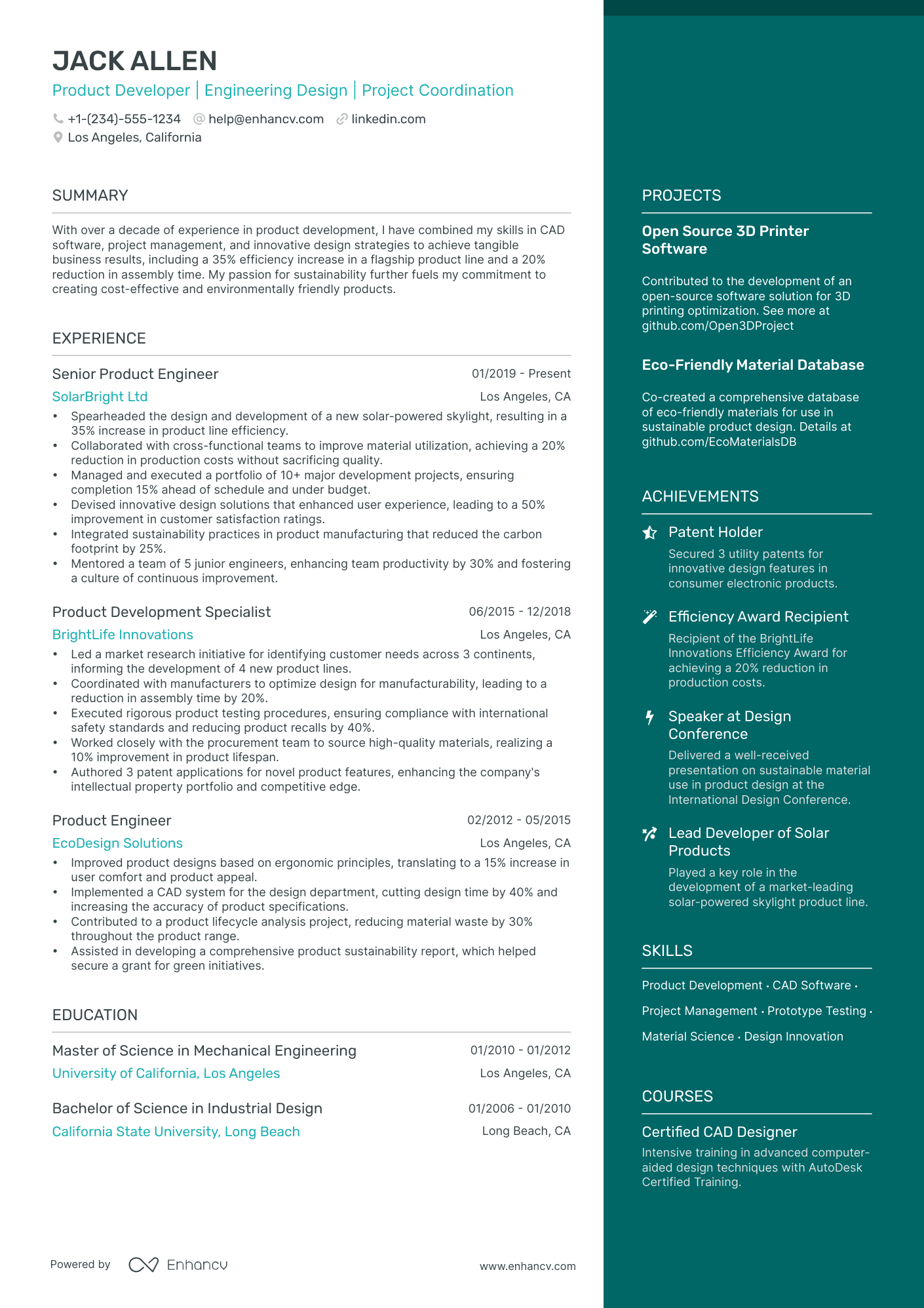 5 Product Developer Resume Examples & Guide for 2024