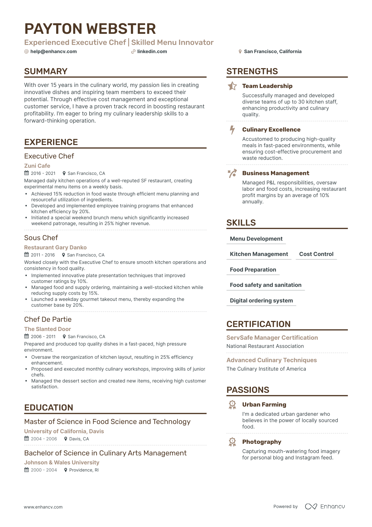 8 Chef Resume Examples & Guide for 2024