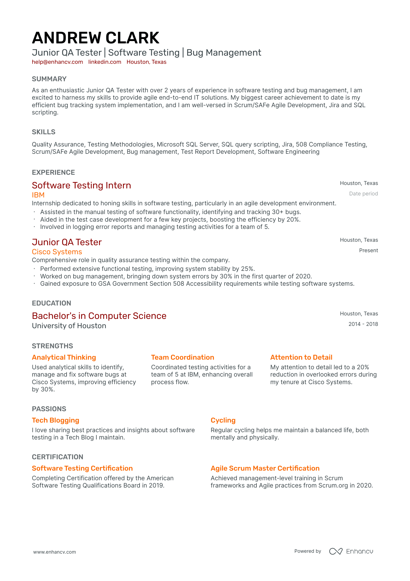 10 Junior QA Tester Resume Examples & Guide for 2026