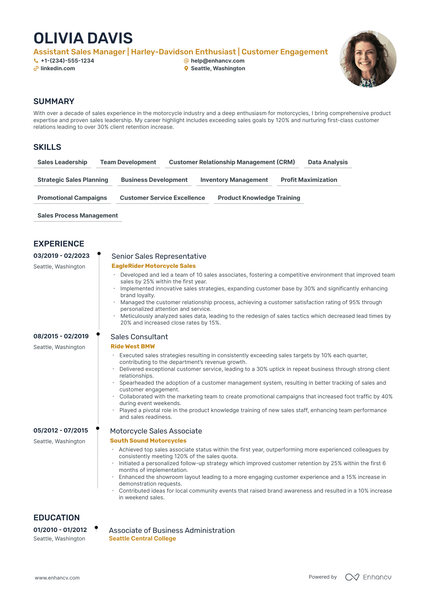 5 Assistant Sales Manager Resume Examples & Guide for 2024