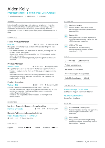 5 Amazon Product Manager Resume Examples & Guide for 2024