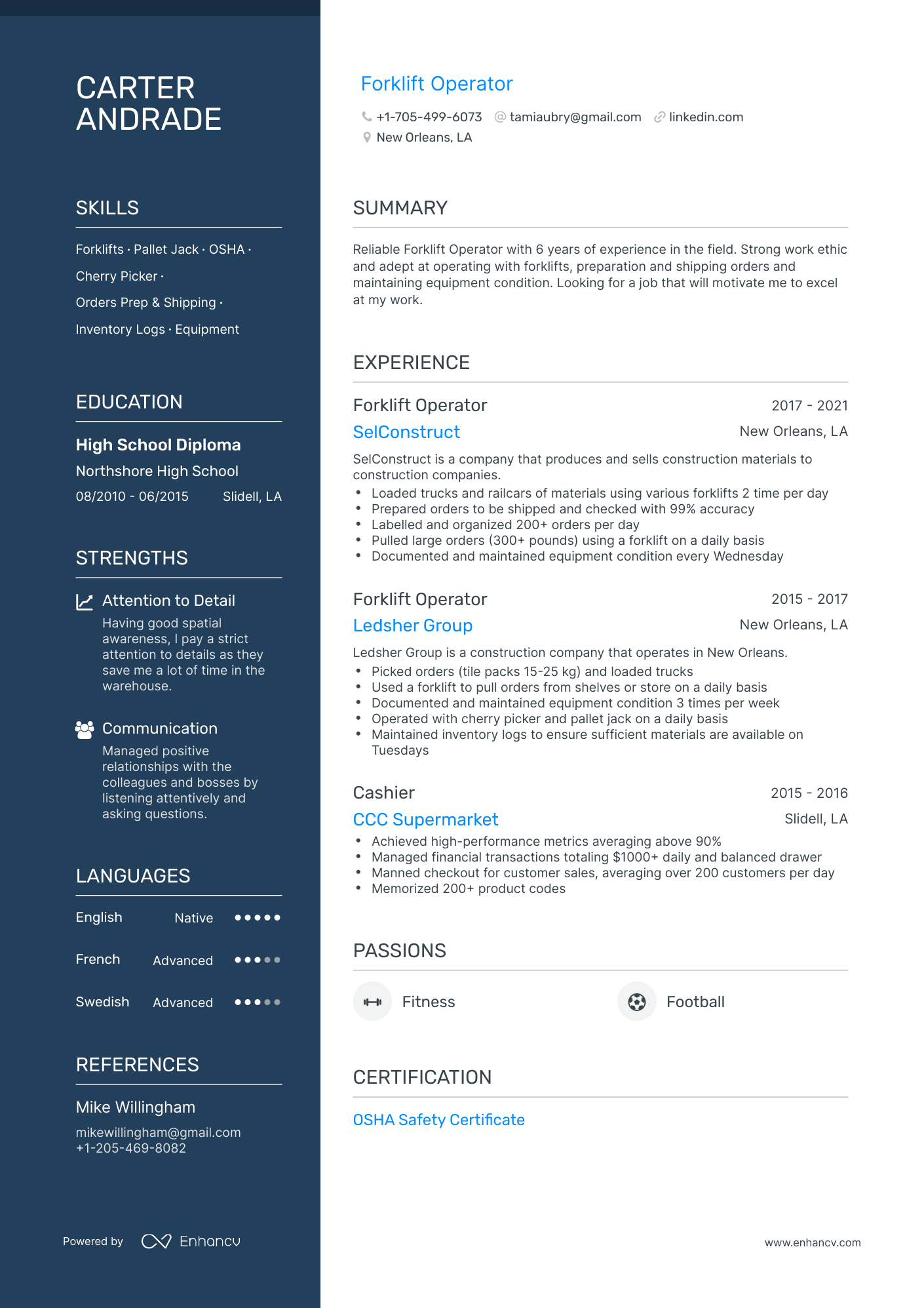 10 Warehouse Worker Resume Examples & Guide for 2024