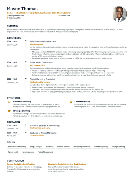 14 Advertising Resume Examples & Guide for 2024