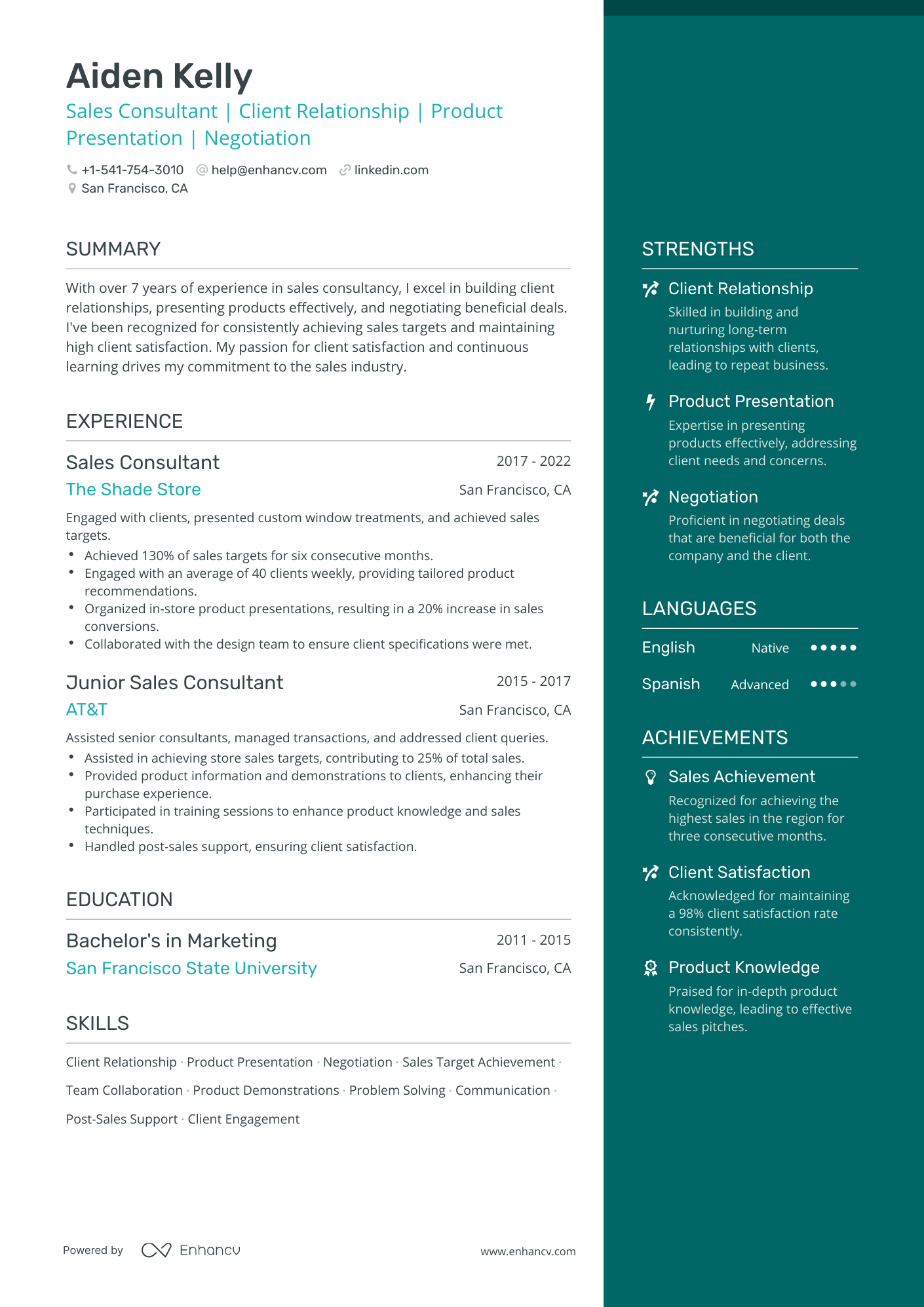 4 Sales Consultant Resume Examples & Guide for 2023