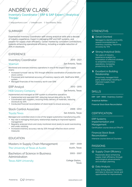 5 Inventory Coordinator Resume Examples & Guide for 2024