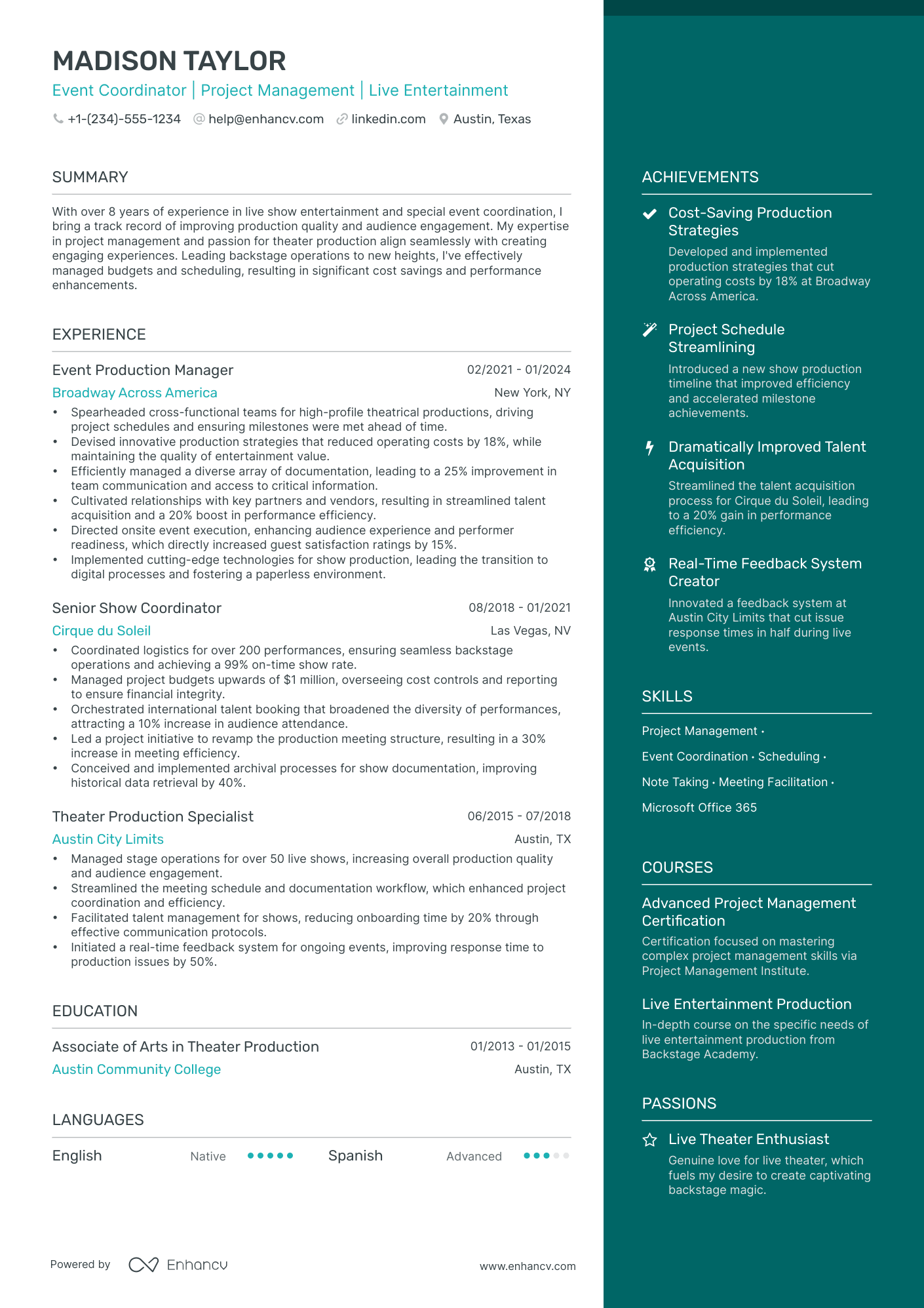 5 Production Assistant Resume Examples & Guide for 2024