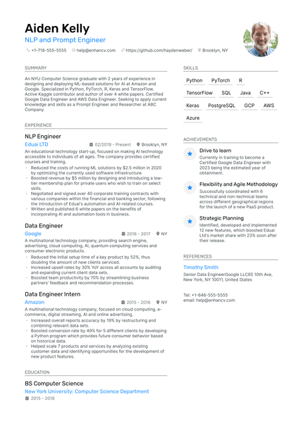 5 Prompt Engineer Resume Examples & Guide for 2025