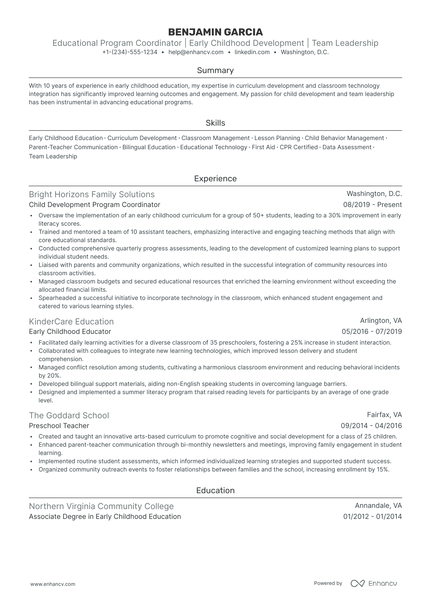 5 Preschool Assistant Teacher Resume Examples & Guide for 2024