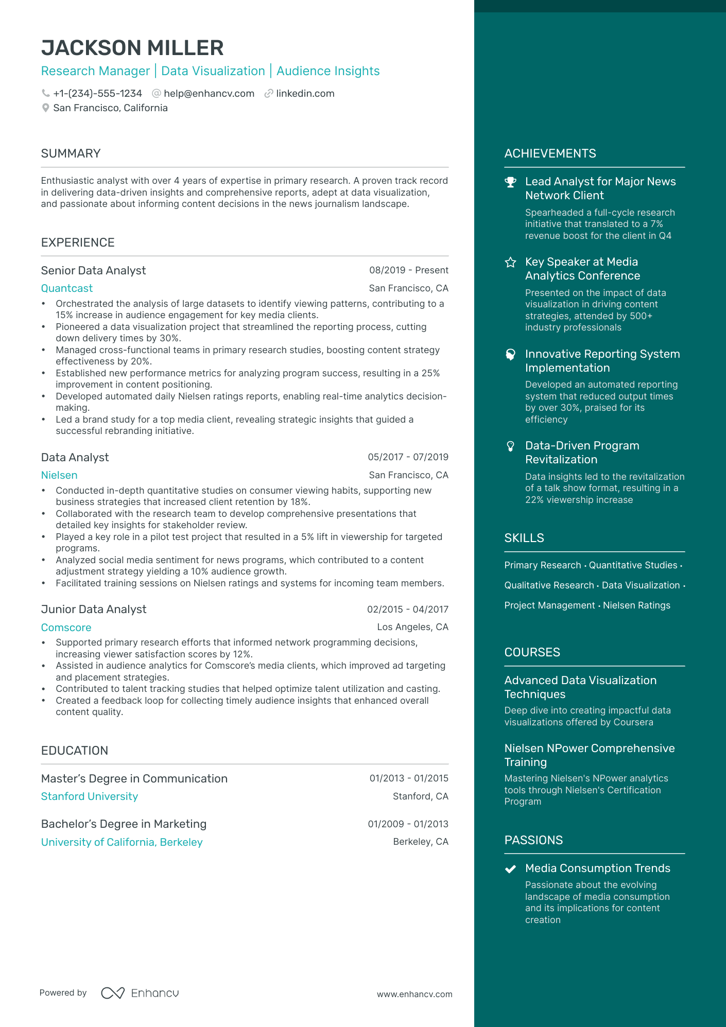 5 Research Manager Resume Examples & Guide for 2024