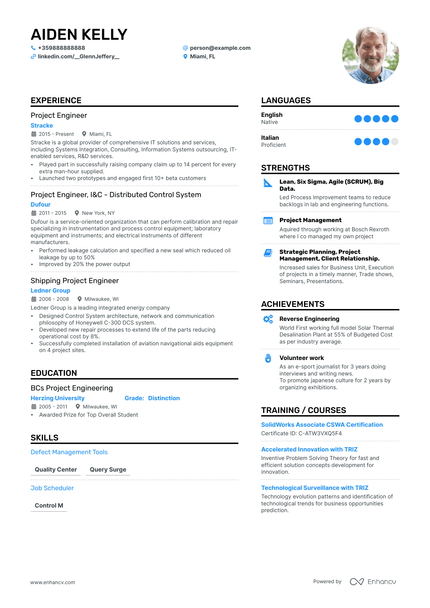 5 Project Engineer Resume Examples & Guide for 2024