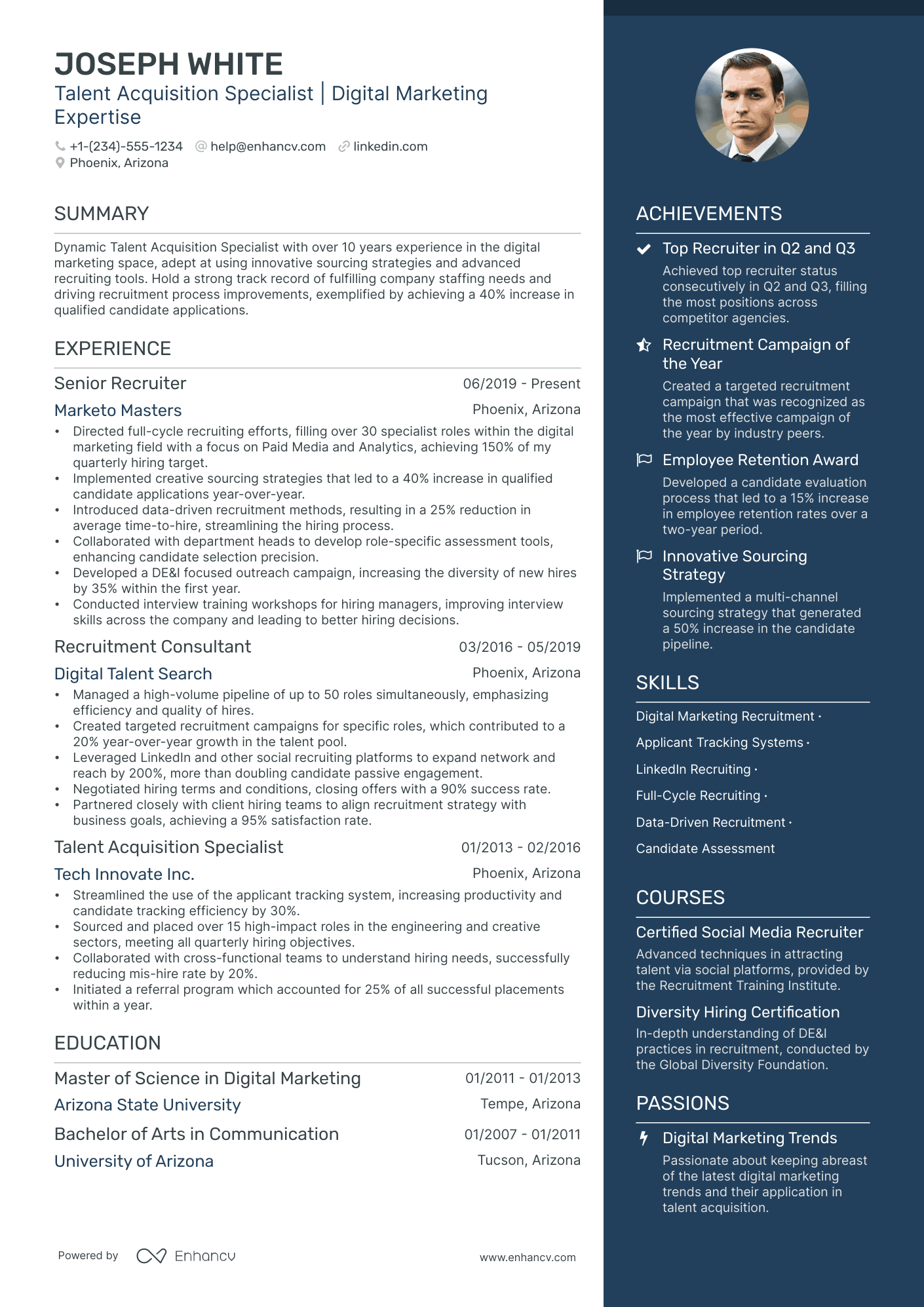 5 Talent Acquisition Manager Resume Examples & Guide for 2024