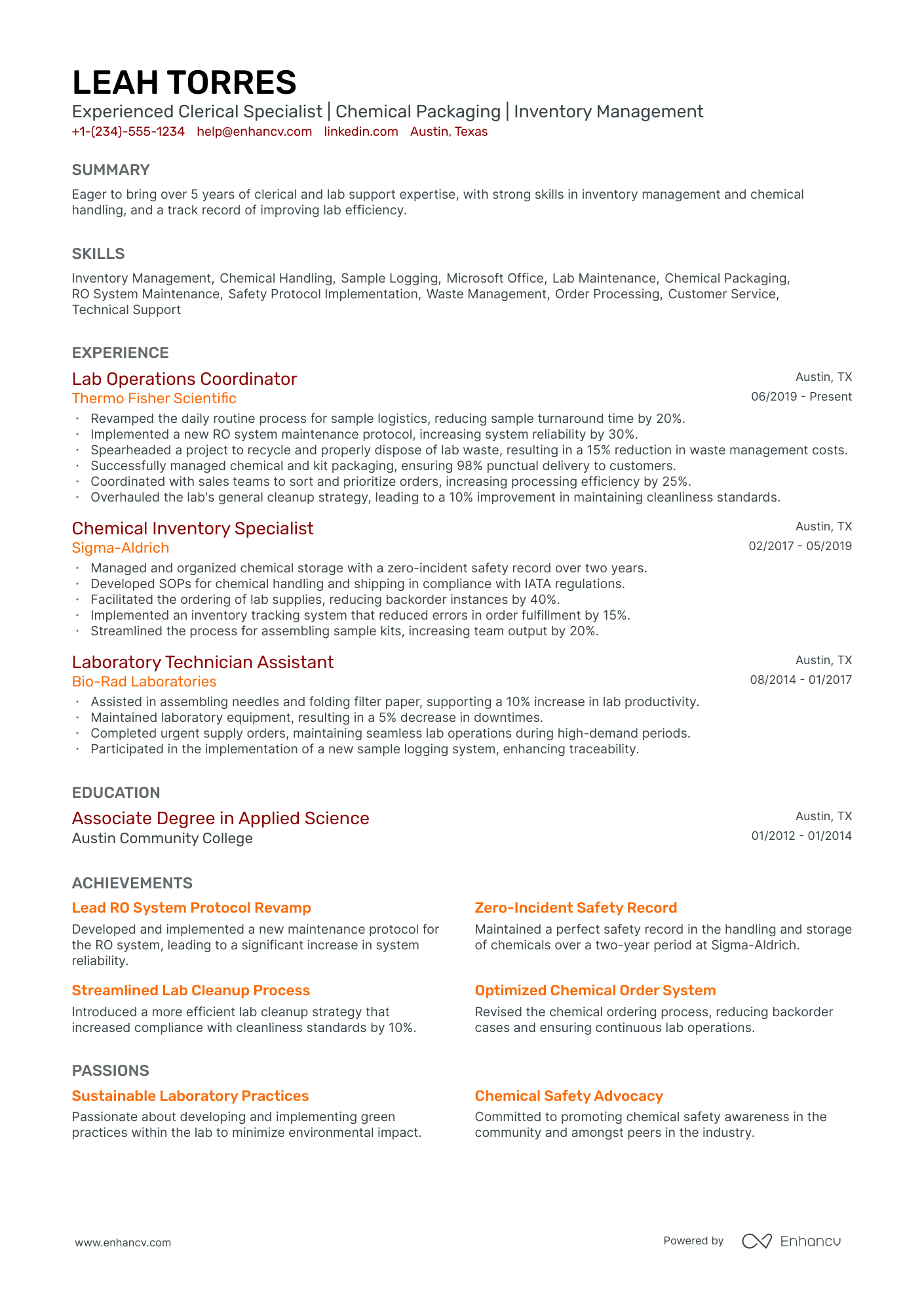 5 Lab Assistant Resume Examples & Guide for 2024