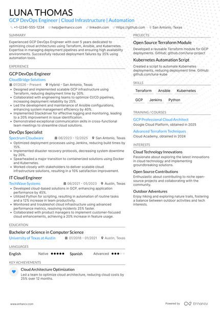 15 DevOps Engineer Resume Examples & Guide for 2026