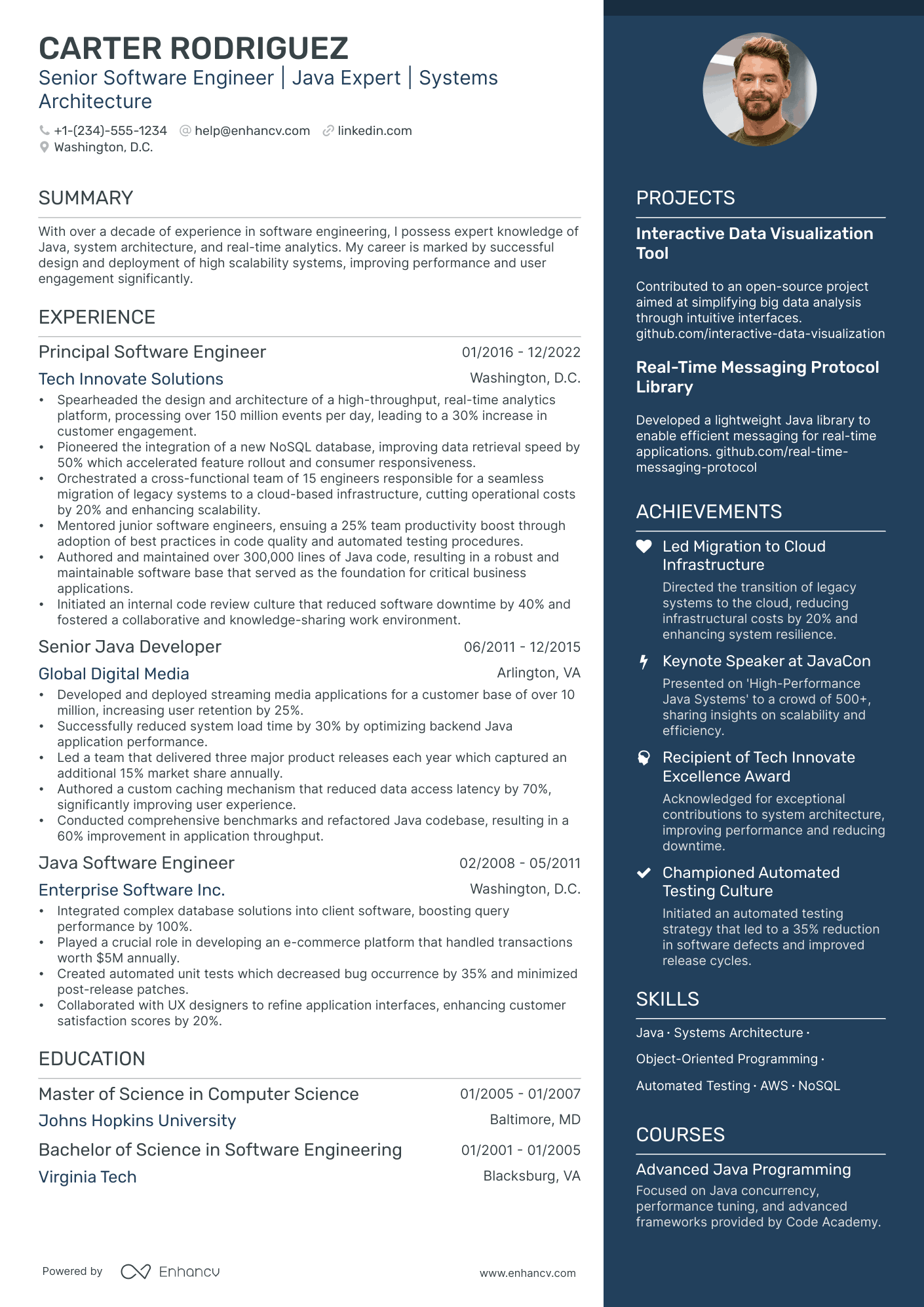 5 Principal Software Engineer Resume Examples & Guide For 2024