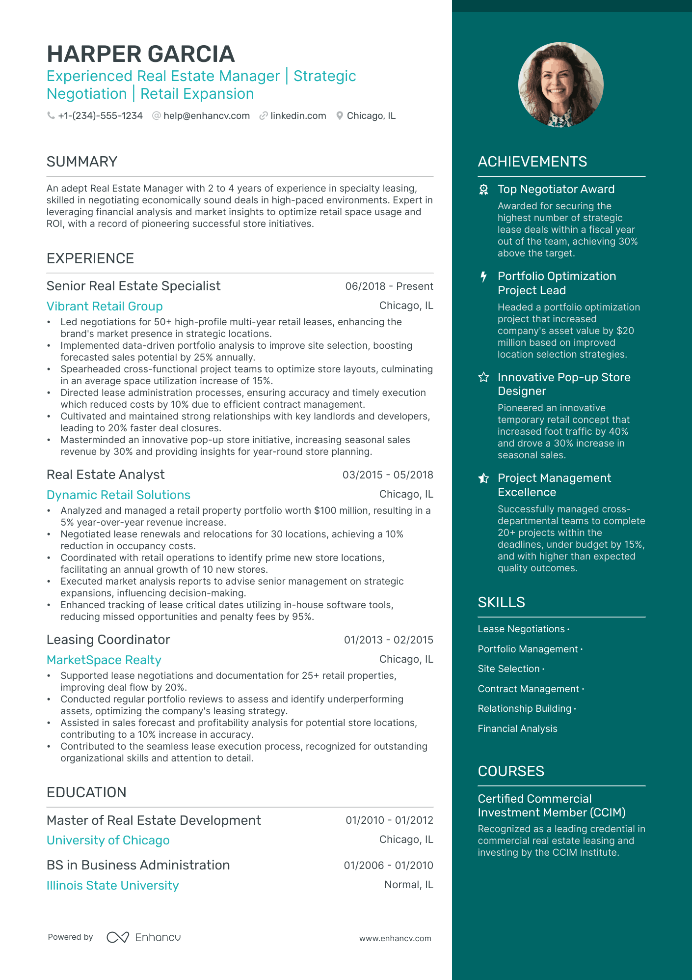 5 Real Estate Manager Resume Examples & Guide for 2024