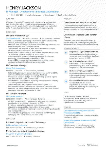 10 Technology Manager Resume Examples & Guide for 2026