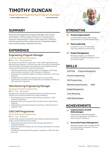 5 Engineering Program Manager Resume Examples & Guide for 2023