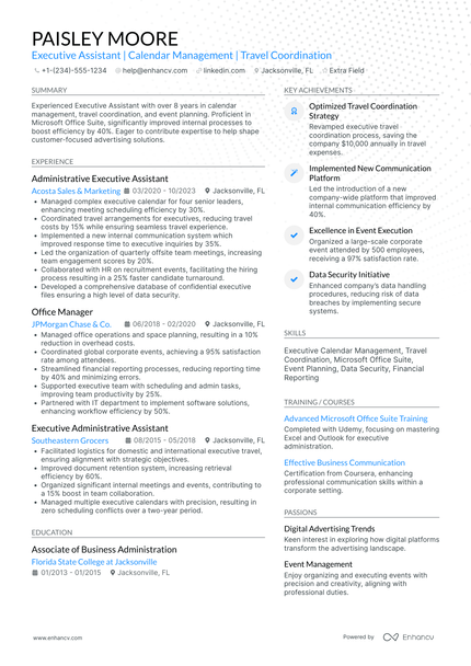 14 Executive Assistant Resume Examples & Guide for 2026