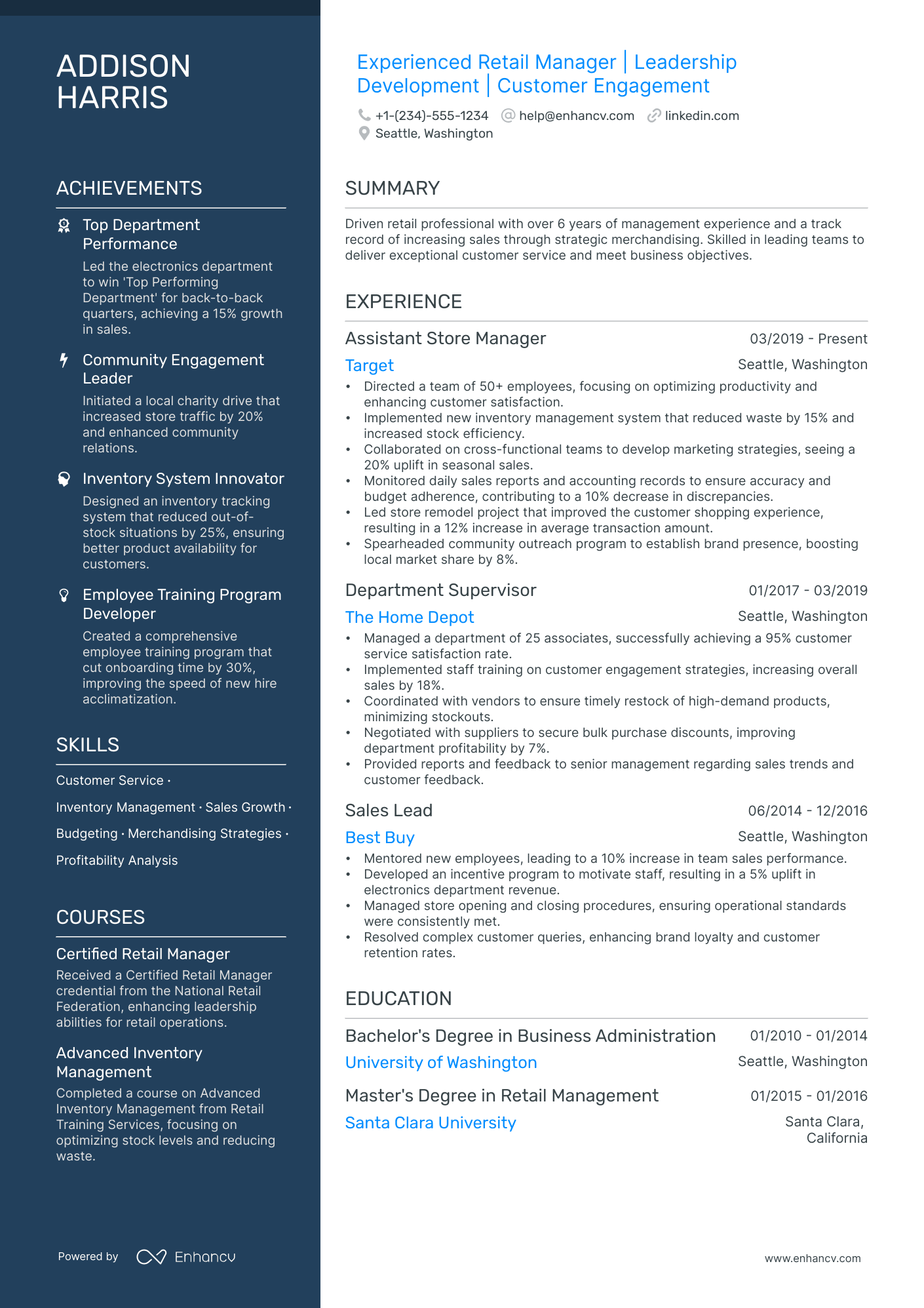 5 CVS Store Manager Resume Examples & Guide for 2024