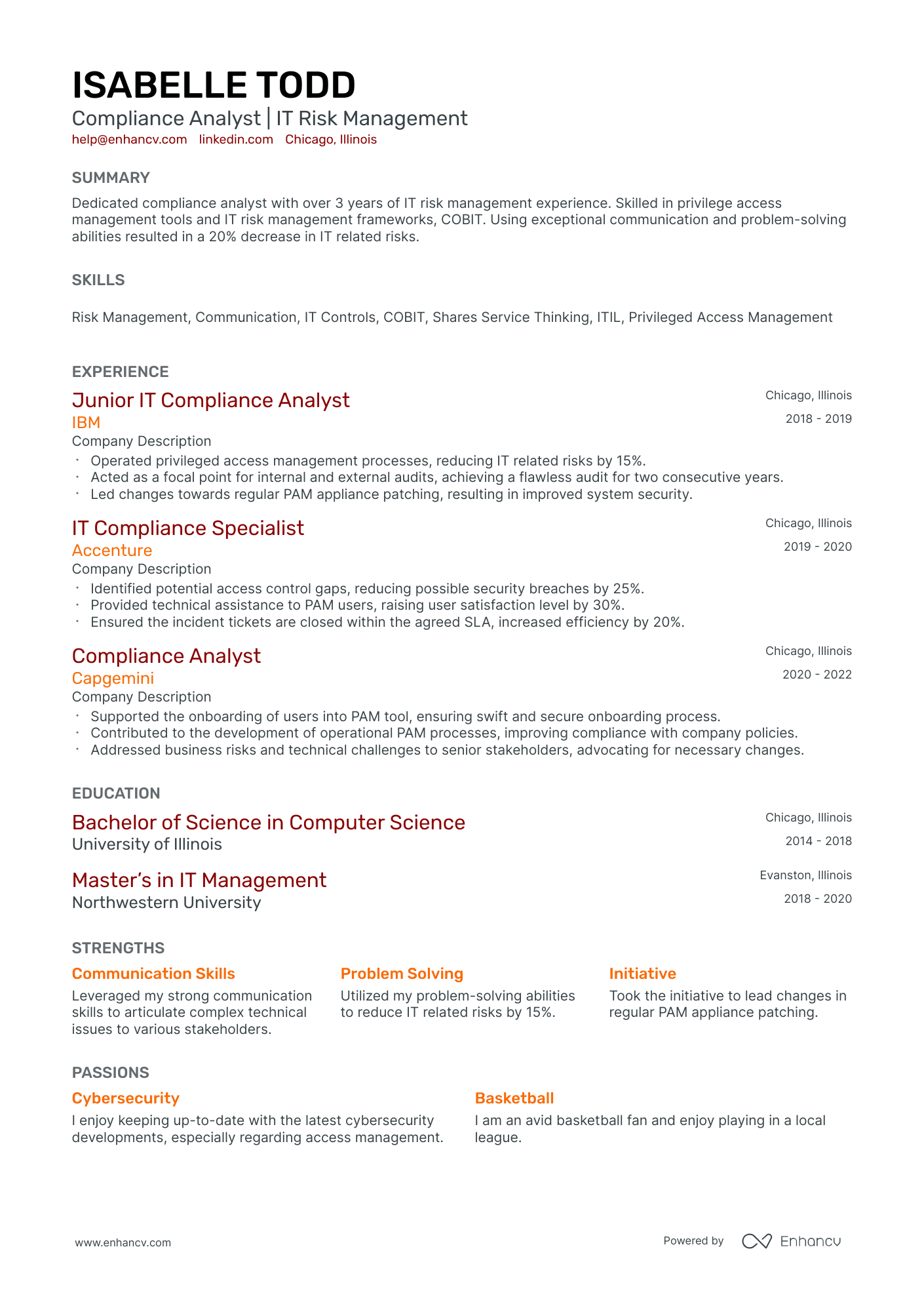 10 Compliance Analyst Resume Examples & Guide for 2026
