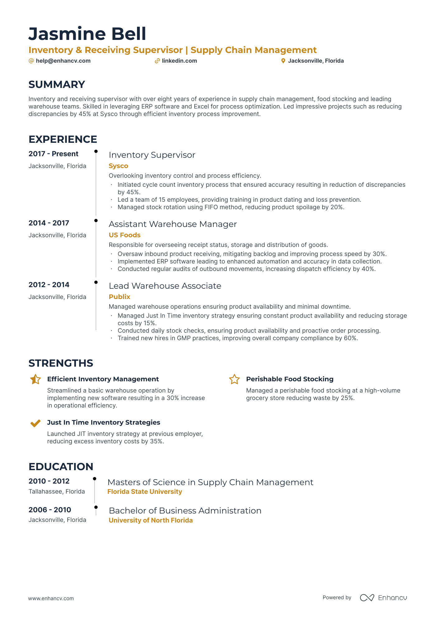 5 Inventory Supervisor Resume Examples & Guide for 2024