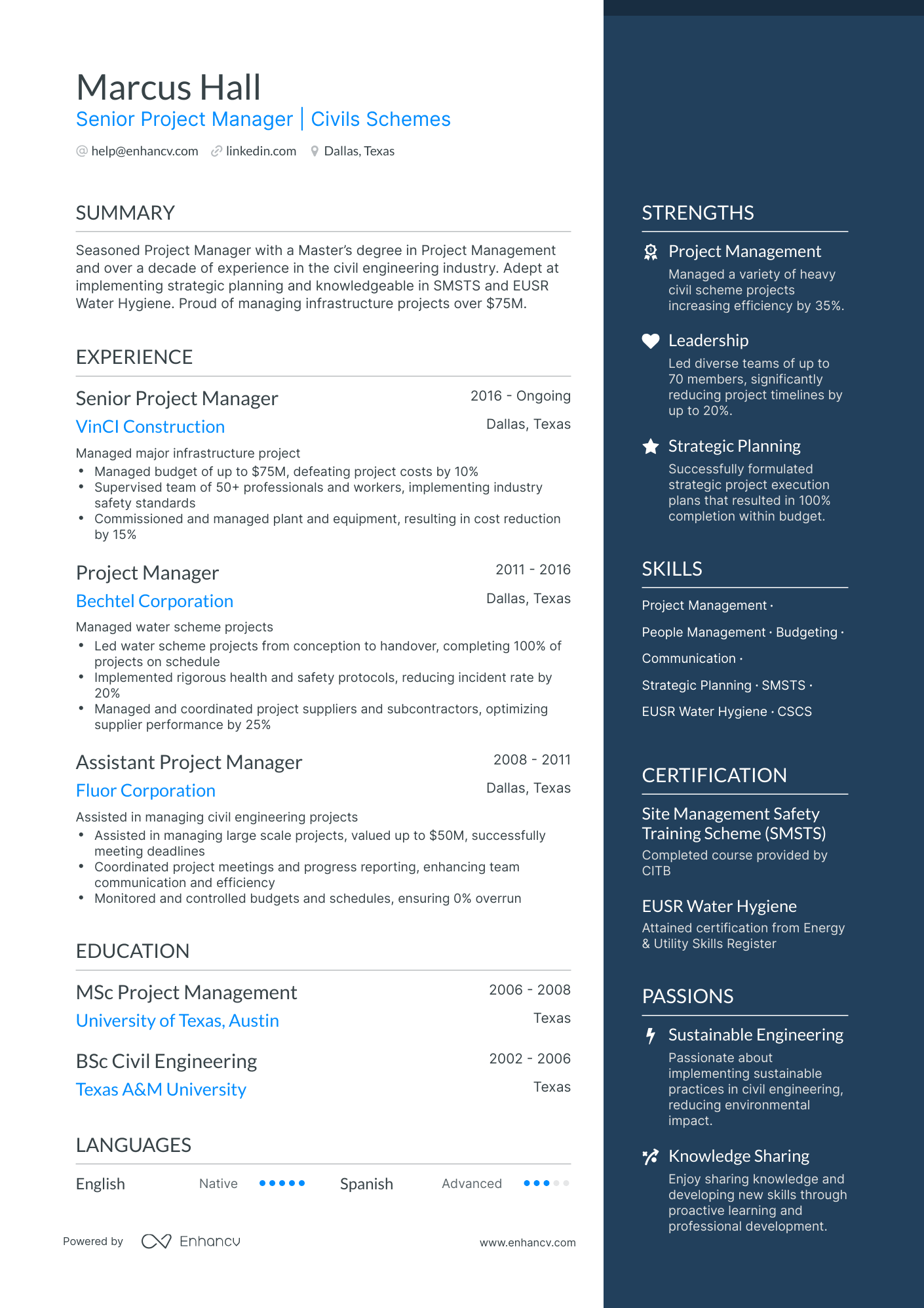 5 Senior Project Manager Resume Examples & Guide for 2024