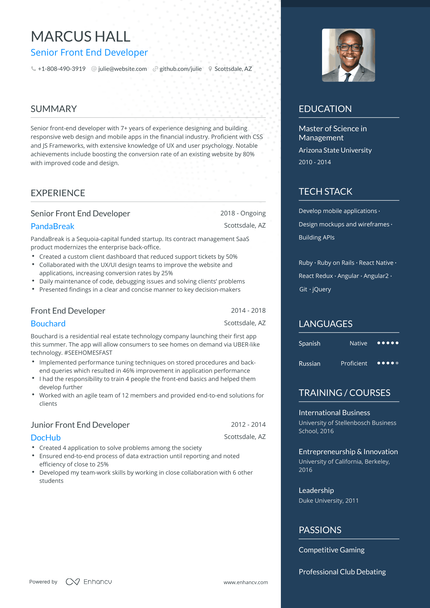 7 Front End Developer Resume Examples For 2023