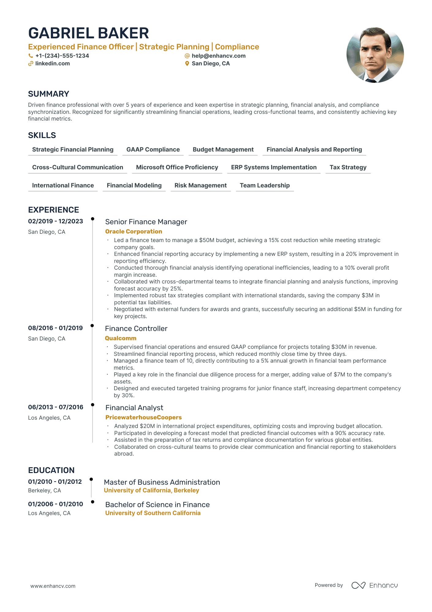 5 Finance Officer Resume Examples & Guide for 2024