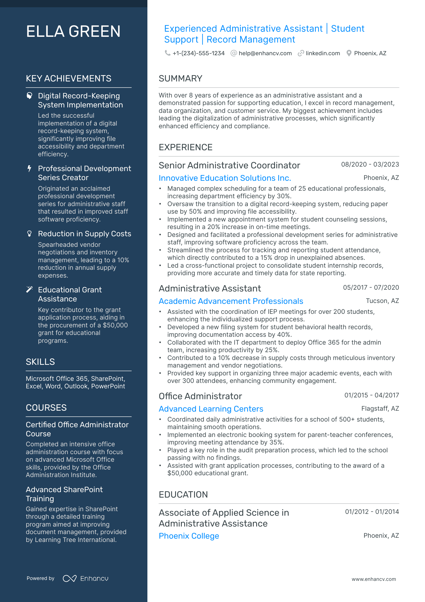 10 School Administrative Assistant Resume Examples & Guide for 2026
