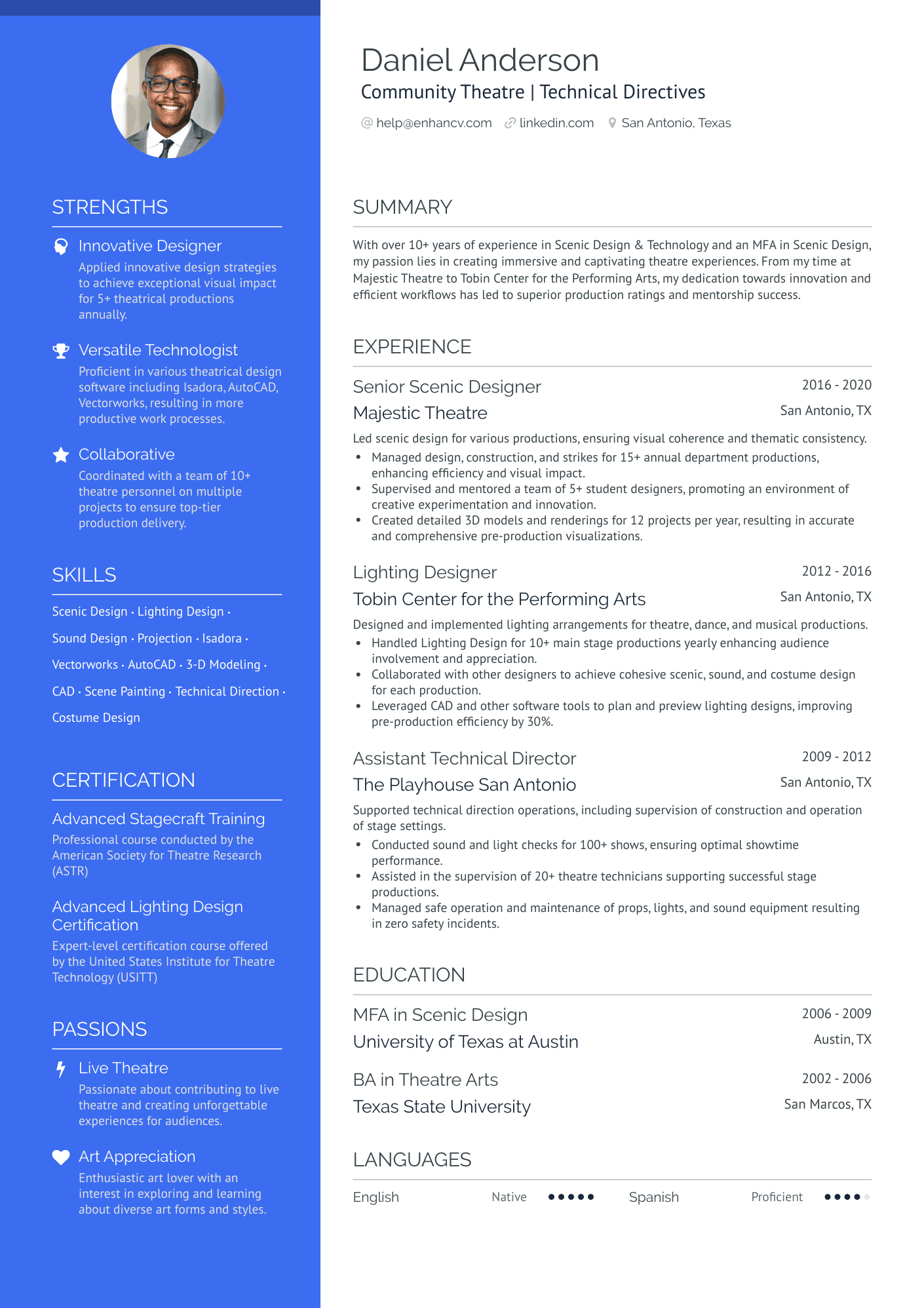 6 Theater Resume Examples & Guide for 2024