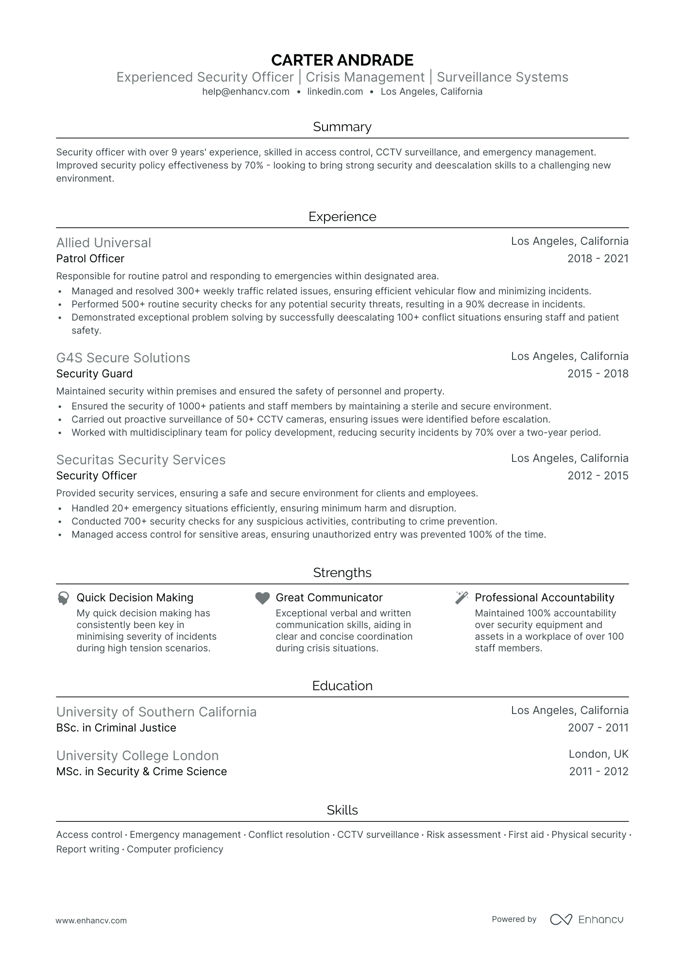 5 Public Safety Officer Resume Examples & Guide for 2024