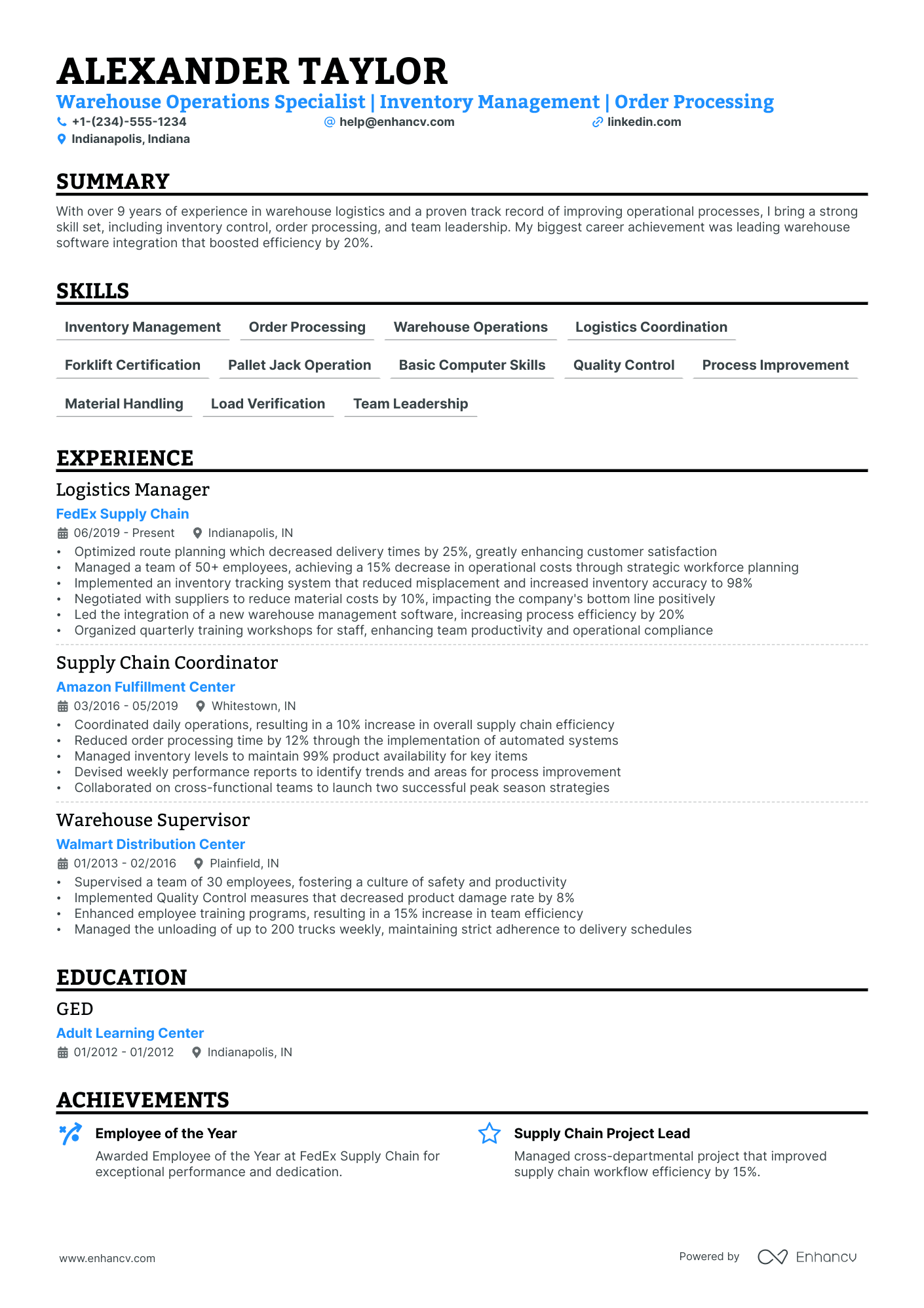 5 Warehouse Associate Resume Examples & Guide for 2024