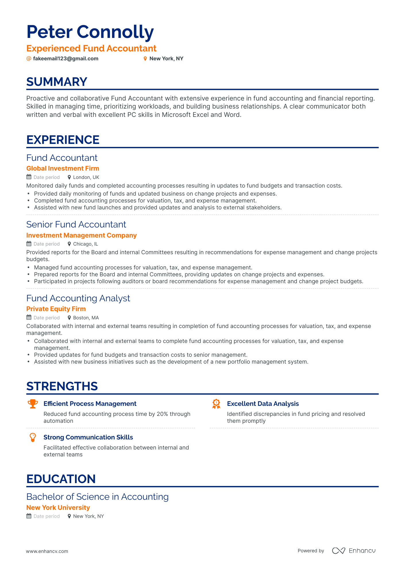 5 Fund Accountant Resume Examples & Guide for 2023