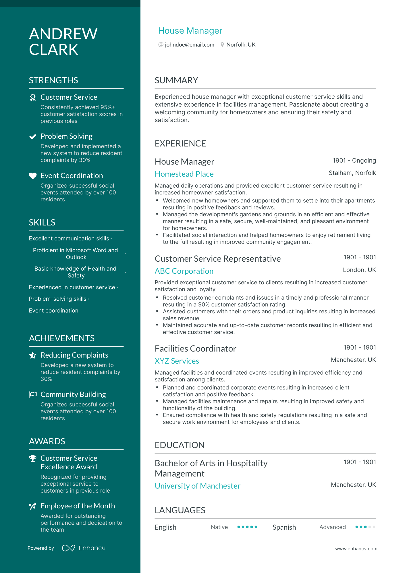 House Manager Resume Examples & Guide for 2023