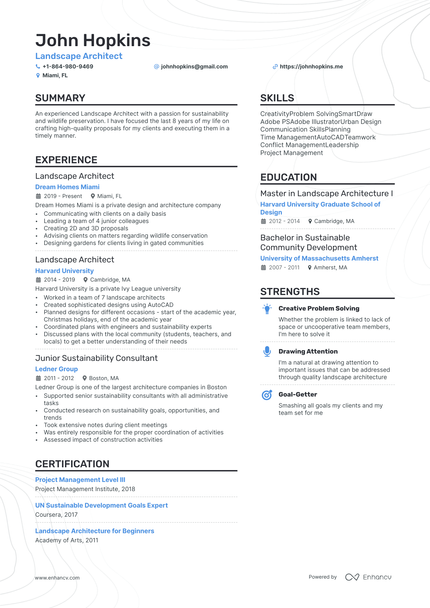 5 Architect Resume Examples & Guide for 2024