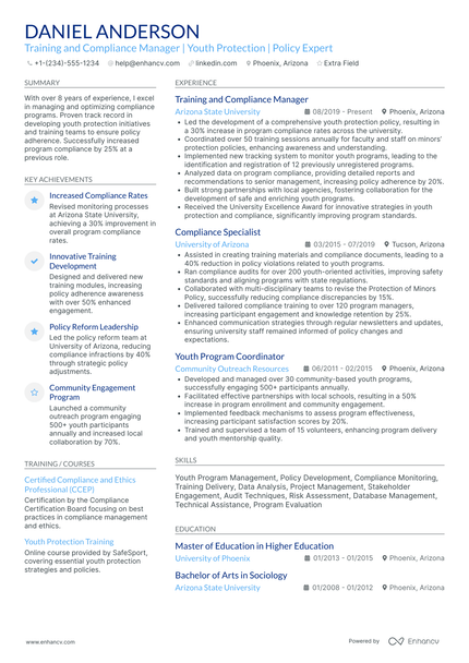20 Compliance Manager Resume Examples & Guide for 2026